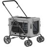 WENNEWU Lightweight Dog Stroller, Dog Stroller For Small Dogs, Travel Stroller, Pet Stroller, Dog Stroller, For Cats, Dogs And More,Grijs