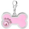 Pssopp Huisdier ID-tags, legering gepersonaliseerde hondenlabels kattenlabels blanks tags hond bot charme huisdier hanger voor doe-het-zelf ketting maken (roze)