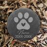 CEDNXOER Pet Memorial Stone Aangepaste honden naam en datum van overlijden,Gepersonaliseerde huisdier verlies geschenken, gepersonaliseerde hond graf marker plaque,Cirkel