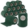 nilo zelfklevend verband 12 rollen 7,5 cm x 4,5 m zelfklevend, elastisch, ademend verband, hoefverband, gipsverband, eerste hulp, steunverband (groen)