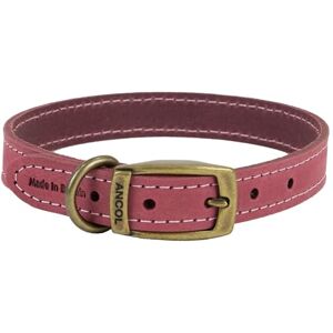 Ancol Timberwolf Lederen Halsband Framboos 55-63cm Maat 8 - Halsband Ancol Timberwolf Lederen Halsband Framboos 55-63cm Maat 8 - Halsband