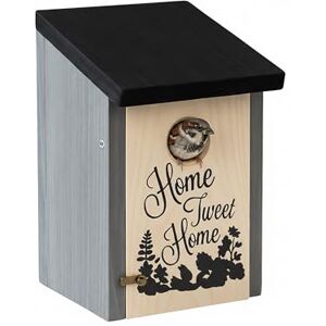 Relaxdays hangend vogelhuisje, tuinvogels, hout, decoratie, 21,5x12x15,2 cm, rood-groen Relaxdays hangend vogelhuisje, tuinvogels, hout, decoratie, 21,5x12x15,2 cm, rood-groen