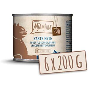 Mjamjam Eend Kattenvoer - Hoog Vleesgehalte - Graanvrij - Kattenvoeding Mjamjam Eend Kattenvoer - Hoog Vleesgehalte - Graanvrij - Kattenvoeding