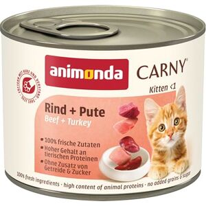 Animonda Carny Kittensvoer rundvlees en kalkoen - 12 x 200g Animonda Carny Kittensvoer rundvlees en kalkoen - 12 x 200g