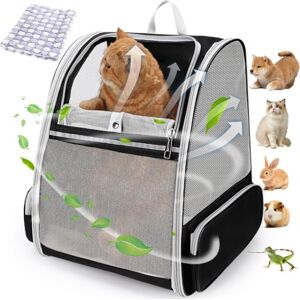 Lollimeow Rugzak voor huisdieren voor honden en katten, puppy's, volledig geventileerd gaas, goedgekeurd door luchtvaartmaatschappijen, ontworpen voor reizen, wandelen, wandelen en buitengebruik Lollimeow Rugzak voor huisdieren voor honden en katten, puppy's, volledig geventileerd gaas, goedgekeurd door luchtvaartmaatschappijen, ontworpen voor reizen, wandelen, wandelen en buitengebruik