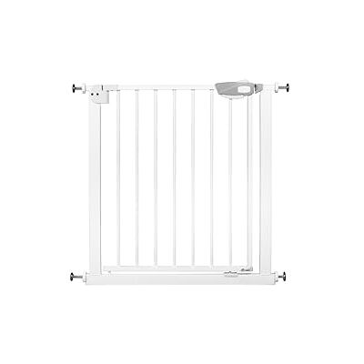 Animal House Veiligheidsrooster met opdruk, voor honden en katten, zonder boren, metalen scheidingswand voor huis, wit, hoogte 76 cm, breedte 75-84 cm Animal House Veiligheidsrooster met opdruk, voor honden en katten, zonder boren, metalen scheidingswand voor huis, wit, hoogte 76 cm, breedte 75-84 cm