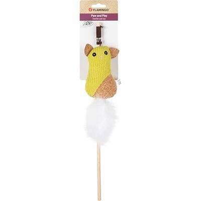 Flamingo KS LEMMO kattenhengel met kat groen 70 cm Flamingo KS LEMMO kattenhengel met kat groen 70 cm