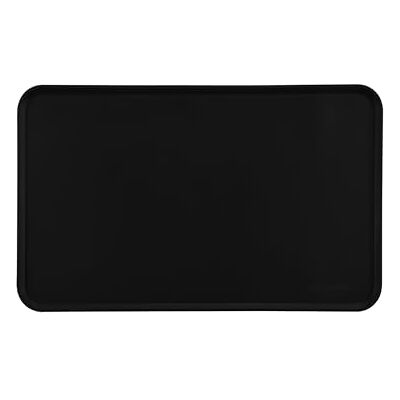 Amazon Basics Mat voor onder voerbak, siliconen, waterbestendig, 47 x 29 cm, zwart, effen Amazon Basics Mat voor onder voerbak, siliconen, waterbestendig, 47 x 29 cm, zwart, effen