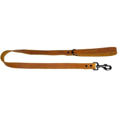 JACK AND VANILLA , Hondenriem, model Black Label, kleur cognac, afmeting 25 mm x 100 cm JACK AND VANILLA , Hondenriem, model Black Label, kleur cognac, afmeting 25 mm x 100 cm