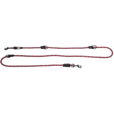 JACK AND VANILLA , Trainingslijn 2 haken, model Luminous Dots, kleur zwart/rood, maat 8 mm x 200 cm JACK AND VANILLA , Trainingslijn 2 haken, model Luminous Dots, kleur zwart/rood, maat 8 mm x 200 cm