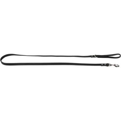 JACK AND VANILLA , Lange hondenriem, model vet leer, kleur zwart, maat 18 mm x 180 cm JACK AND VANILLA , Lange hondenriem, model vet leer, kleur zwart, maat 18 mm x 180 cm
