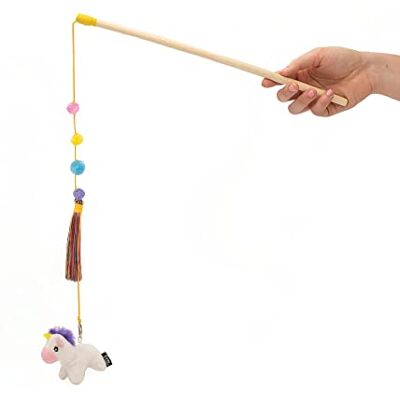 ZippyPaws ZippyClaws Eenhoorn ZippyStick Interactief kattenspeelgoed voor katten en kittens, schattig kattenspeelgoed voor verveling, leuke plagerstok met gevederde kwastjes en pluche bungelend speelgoed ZippyPaws ZippyClaws Eenhoorn ZippyStick Interactief kattenspeelgoed voor katten en kittens, schattig kattenspeelgoed voor verveling, leuke plagerstok met gevederde kwastjes en pluche bungelend speelgoed