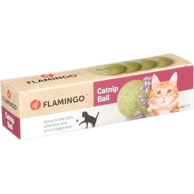Flamingo SPEELGOED KATTI CATNIPBALLEN GROEN 4CM 4ST DISPLAY Flamingo SPEELGOED KATTI CATNIPBALLEN GROEN 4CM 4ST DISPLAY
