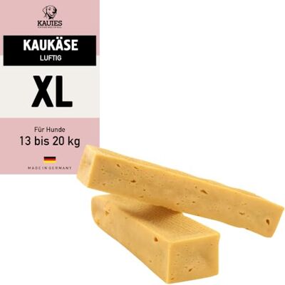 Kauies Luchtige kauwkaas, 100% natuurlijke kaasstandaard voor honden, van koemelk, eiwitrijk, lactosevrij, glutenvrij, ideaal voor puppy's en senioren, Made in Germany, maat XL (2 x 125 g) tot 20 kg Kauies Luchtige kauwkaas, 100% natuurlijke kaasstandaard voor honden, van koemelk, eiwitrijk, lactosevrij, glutenvrij, ideaal voor puppy's en senioren, Made in Germany, maat XL (2 x 125 g) tot 20 kg