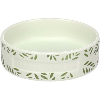 Flamingo Voerbak voor levensmiddelen en water, caviabladeren, rond, groen, 12 x 3,5 cm, 200 ml Flamingo Voerbak voor levensmiddelen en water, caviabladeren, rond, groen, 12 x 3,5 cm, 200 ml