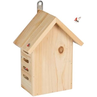 Relaxdays Huis voor Lieveheersbeestjes - Hout voor Tuin & Balkon - 22.5x17x10cm Relaxdays Huis voor Lieveheersbeestjes - Hout voor Tuin & Balkon - 22.5x17x10cm