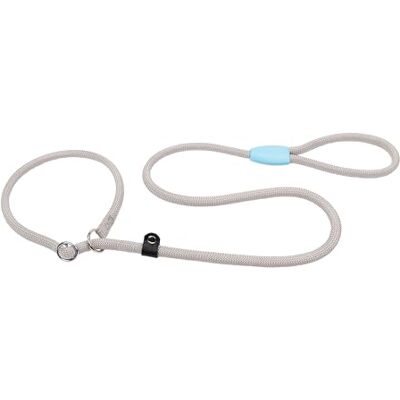 Ferplast SPOR Hondenriem en halsband met verstelbare halsband, nylon koord, handvat voor veilige controle, lengte 170 cm, grijs Ferplast SPOR Hondenriem en halsband met verstelbare halsband, nylon koord, handvat voor veilige controle, lengte 170 cm, grijs