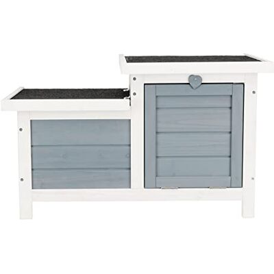 TRIXIE Natura Hok met 2 uitgangen, 70 x 43 x 45 cm, grijs/wit TRIXIE Natura Hok met 2 uitgangen, 70 x 43 x 45 cm, grijs/wit