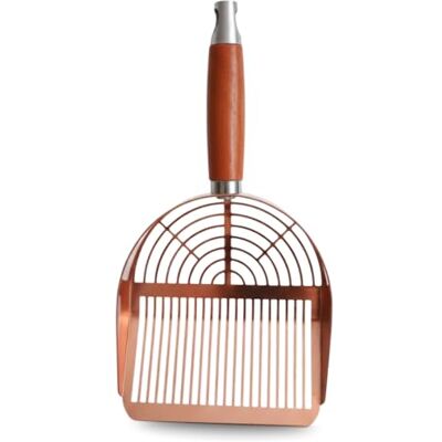 Tranquille Kattenbakschep van roestvrij staal, kattenbakschep met handvat van natuurlijk hout, roestvrij en duurzaam, metalen schep, design met bevestigingshaak, onderhoudsvriendelijk Tranquille Kattenbakschep van roestvrij staal, kattenbakschep met handvat van natuurlijk hout, roestvrij en duurzaam, metalen schep, design met bevestigingshaak, onderhoudsvriendelijk