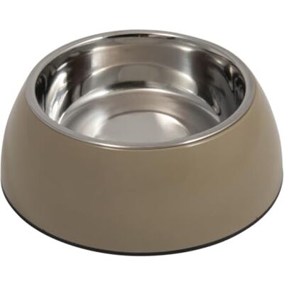 JACK AND VANILLA , Elegante antislip voerbak van roestvrij staal, taupe, voor honden en katten, inhoud 900 ml, Ø 22 x 8 cm, gemakkelijk te reinigen, modern en functioneel design, model Bon Appetit JACK AND VANILLA , Elegante antislip voerbak van roestvrij staal, taupe, voor honden en katten, inhoud 900 ml, Ø 22 x 8 cm, gemakkelijk te reinigen, modern en functioneel design, model Bon Appetit