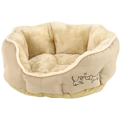 Dehner Favoriete hondenbed en kattenbed Sammy, ovaal, ca. 57 x 52 x 14 cm, polyester, beige Wasbaar dierenbed, polyester, ook als kattenbed te gebruiken Dehner Favoriete hondenbed en kattenbed Sammy, ovaal, ca. 57 x 52 x 14 cm, polyester, beige Wasbaar dierenbed, polyester, ook als kattenbed te gebruiken