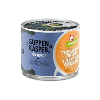 GranataPet Soepcasper kalkoen met courgette, soep voor gelukkige honden, snack met groenlipmossel en mineralen, hondenvoer zonder granen voor een diervriendelijke voeding, 140 g GranataPet Soepcasper kalkoen met courgette, soep voor gelukkige honden, snack met groenlipmossel en mineralen, hondenvoer zonder granen voor een diervriendelijke voeding, 140 g