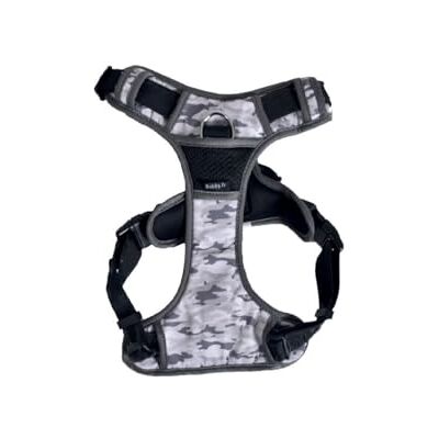Bobby Camouflage Comfort borstharnas voor honden, ruglengte 23 cm, met dubbele ring van metaal, kleur camouflage grijs, maat XS/borstomvang 36-43 cm Bobby Camouflage Comfort borstharnas voor honden, ruglengte 23 cm, met dubbele ring van metaal, kleur camouflage grijs, maat XS/borstomvang 36-43 cm