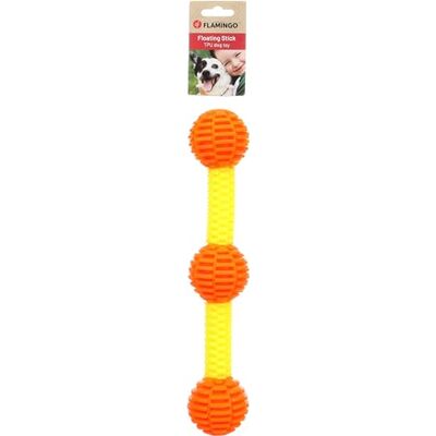 Flamingo Hondenspeelgoed Lipa TPU stok met 3 ballen L geel/oranje 35,5 x 6,5 x 6,5 cm drijvend Flamingo Hondenspeelgoed Lipa TPU stok met 3 ballen L geel/oranje 35,5 x 6,5 x 6,5 cm drijvend