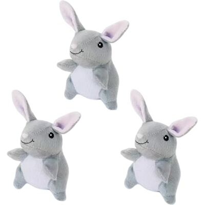 ZippyPaws Miniz® Hondenspeelgoed Konijntjes (3-pack), speelgoedset voor honden, zacht en kauwbaar, perfect om te spelen en te trainen ZippyPaws Miniz® Hondenspeelgoed Konijntjes (3-pack), speelgoedset voor honden, zacht en kauwbaar, perfect om te spelen en te trainen