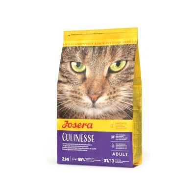 Josera Culinesse Kattenvoer met zalmolie (1 x 2 kg), super premium kattenvoer voor volwassen binnen en buiten, 1 stuk Josera Culinesse Kattenvoer met zalmolie (1 x 2 kg), super premium kattenvoer voor volwassen binnen en buiten, 1 stuk