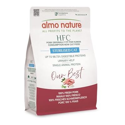 almo nature HFC Our Best Sterilised Kattenvoer voor Gesteriliseerde Katten Vers Varkensvlees, Monoproteïne Human-Grade Kwaliteit, Glutenvrij, Voor Gewichtsbeheersing 300g almo nature HFC Our Best Sterilised Kattenvoer voor Gesteriliseerde Katten Vers Varkensvlees, Monoproteïne Human-Grade Kwaliteit, Glutenvrij, Voor Gewichtsbeheersing 300g