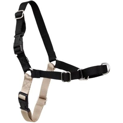PetSafe easy walk hondenharnas, Medium/Large, zwart/zilver PetSafe easy walk hondenharnas, Medium/Large, zwart/zilver