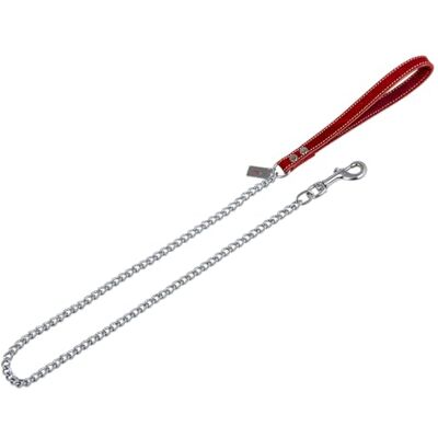 JACK AND VANILLA , Hondenriem, model vet leer, kleur rood, maat 12 mm x 110 cm JACK AND VANILLA , Hondenriem, model vet leer, kleur rood, maat 12 mm x 110 cm