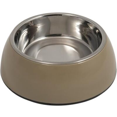 JACK AND VANILLA , Elegante antislip voerbak van roestvrij staal, taupe, voor kleine honden en katten, inhoud 480 ml, afmetingen Ø 17,6 x 6,1 cm, gemakkelijk te reinigen en duurzaam, model Bon Appetit JACK AND VANILLA , Elegante antislip voerbak van roestvrij staal, taupe, voor kleine honden en katten, inhoud 480 ml, afmetingen Ø 17,6 x 6,1 cm, gemakkelijk te reinigen en duurzaam, model Bon Appetit