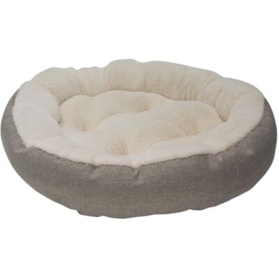 JACK AND VANILLA , Mand, model Nimba, ronde vorm, comfortabel, voor honden en katten, elegant design in zandkleur, gemakkelijk te reinigen, afmetingen 65 x 65 x 17 cm JACK AND VANILLA , Mand, model Nimba, ronde vorm, comfortabel, voor honden en katten, elegant design in zandkleur, gemakkelijk te reinigen, afmetingen 65 x 65 x 17 cm