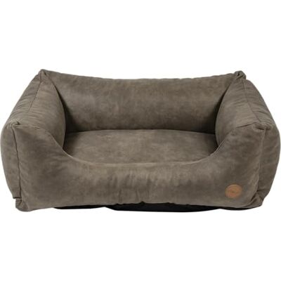 JACK AND VANILLA Hondenbank JV Classy – duurzame en comfortabele slaapmand voor honden – kunstleer, kleur steen, M, 80 x 60 x 25 cm JACK AND VANILLA Hondenbank JV Classy – duurzame en comfortabele slaapmand voor honden – kunstleer, kleur steen, M, 80 x 60 x 25 cm