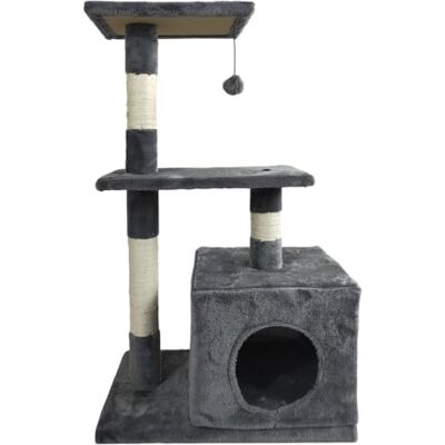 JACK AND VANILLA , Moderne krabpaal voor katten, elegant en duurzaam design, ideaal om te krabben en uit te rusten, afmetingen 50 x 30 x 80 cm, kleur: grijs, krabpaal model JACK AND VANILLA , Moderne krabpaal voor katten, elegant en duurzaam design, ideaal om te krabben en uit te rusten, afmetingen 50 x 30 x 80 cm, kleur: grijs, krabpaal model