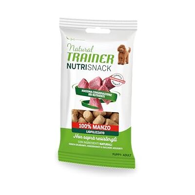 Trainer Natural Nutrisnack Gevriesdroogde rundvleessnack voor puppy's en volwassen honden van alle maten 20 x 20 g Trainer Natural Nutrisnack Gevriesdroogde rundvleessnack voor puppy's en volwassen honden van alle maten 20 x 20 g