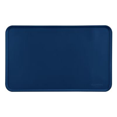 Amazon Basics Mat voor onder voerbak, siliconen, waterbestendig, 47 x 29 cm, blauw, effen Amazon Basics Mat voor onder voerbak, siliconen, waterbestendig, 47 x 29 cm, blauw, effen