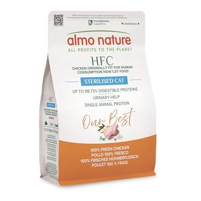 almo nature HFC Our Best Sterilised Kattenvoer voor Gesteriliseerde Katten Verse Kip, Monoproteïne Human-Grade Kwaliteit, Glutenvrij, Voor Gewichtsbeheersing 300g almo nature HFC Our Best Sterilised Kattenvoer voor Gesteriliseerde Katten Verse Kip, Monoproteïne Human-Grade Kwaliteit, Glutenvrij, Voor Gewichtsbeheersing 300g