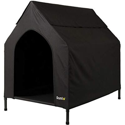 Lionto Hondenhok Verhoogd, Waterdicht, Zwart - Hondenbed Lionto Hondenhok Verhoogd, Waterdicht, Zwart - Hondenbed