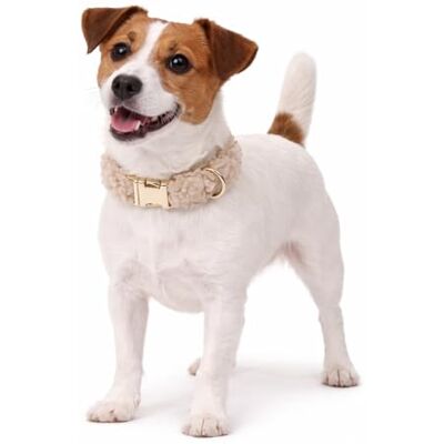 Flamingo Hond Halsband Pookie Beige S 31-50cm 20mm Flamingo Hond Halsband Pookie Beige S 31-50cm 20mm