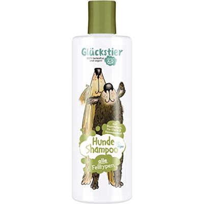 Glückstier Hondenshampoo, 250 ml, hydraterende shampoo voor alle hondenrassen, voor glanzende vacht en betere kambaarheid, aangepaste pH-waarde, 100% veganistisch en dierlijdvrij Glückstier Hondenshampoo, 250 ml, hydraterende shampoo voor alle hondenrassen, voor glanzende vacht en betere kambaarheid, aangepaste pH-waarde, 100% veganistisch en dierlijdvrij