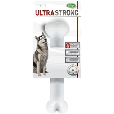 Bubimex Ultra Strong Hondenspeelgoed Kauwbot van nylon gevoerd met vleesaroma Zeer resistent Bevordert mondhygiëne 20 cm voor grote honden Bubimex Ultra Strong Hondenspeelgoed Kauwbot van nylon gevoerd met vleesaroma Zeer resistent Bevordert mondhygiëne 20 cm voor grote honden