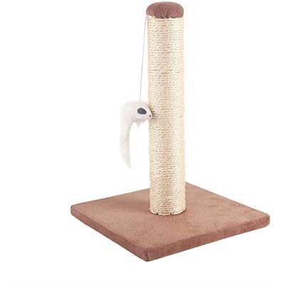 Nobleza – Sisal kattenkrabpaal met speeltje. Kleine, bruine kleur. Afmetingen: 25 * 25 * 35cm Nobleza – Sisal kattenkrabpaal met speeltje. Kleine, bruine kleur. Afmetingen: 25 * 25 * 35cm