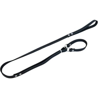 JACK AND VANILLA , Martingale Hondenriem, model vet leer, kleur zwart, maat 16 mm x 138 cm JACK AND VANILLA , Martingale Hondenriem, model vet leer, kleur zwart, maat 16 mm x 138 cm