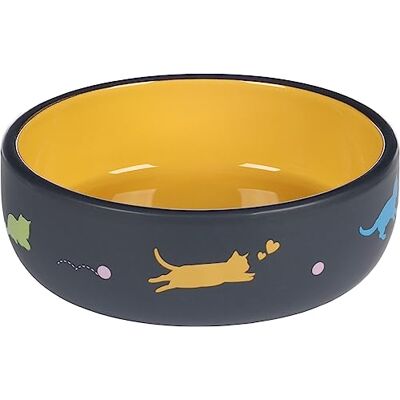 Flamingo Kat Rani Ceramic Geel Rond 380 ml 13,5 x 4,5 cm voor voer en water Flamingo Kat Rani Ceramic Geel Rond 380 ml 13,5 x 4,5 cm voor voer en water