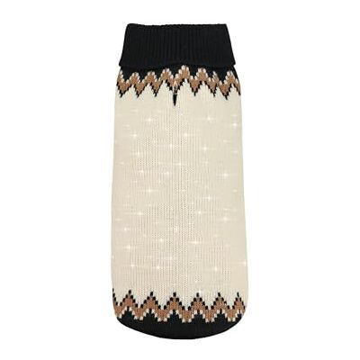 Record Marsepein hondentrui met hoge kraag, ruglengte 45 cm. Warme hondentrui met metallic effect voor optimaal comfort en elegante stijl Beige, L Record Marsepein hondentrui met hoge kraag, ruglengte 45 cm. Warme hondentrui met metallic effect voor optimaal comfort en elegante stijl Beige, L