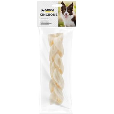 Croci King Bone Vlecht van botten voor honden, kauwbeloning voor honden, van natuurlijk koeienhuid, tandstick voor het reinigen van de tanden, 15 cm, 50 g Croci King Bone Vlecht van botten voor honden, kauwbeloning voor honden, van natuurlijk koeienhuid, tandstick voor het reinigen van de tanden, 15 cm, 50 g