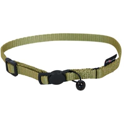 JACK AND VANILLA , Verstelbare kattenhalsband van nylon, groen, veiligheidssysteem, licht en comfortabel, maat 10 mm, lengte 24-35 cm, ideaal voor actieve katten, model comfort JACK AND VANILLA , Verstelbare kattenhalsband van nylon, groen, veiligheidssysteem, licht en comfortabel, maat 10 mm, lengte 24-35 cm, ideaal voor actieve katten, model comfort